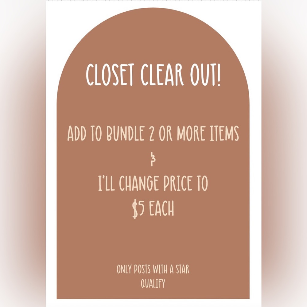 Closet clear out sale!!
